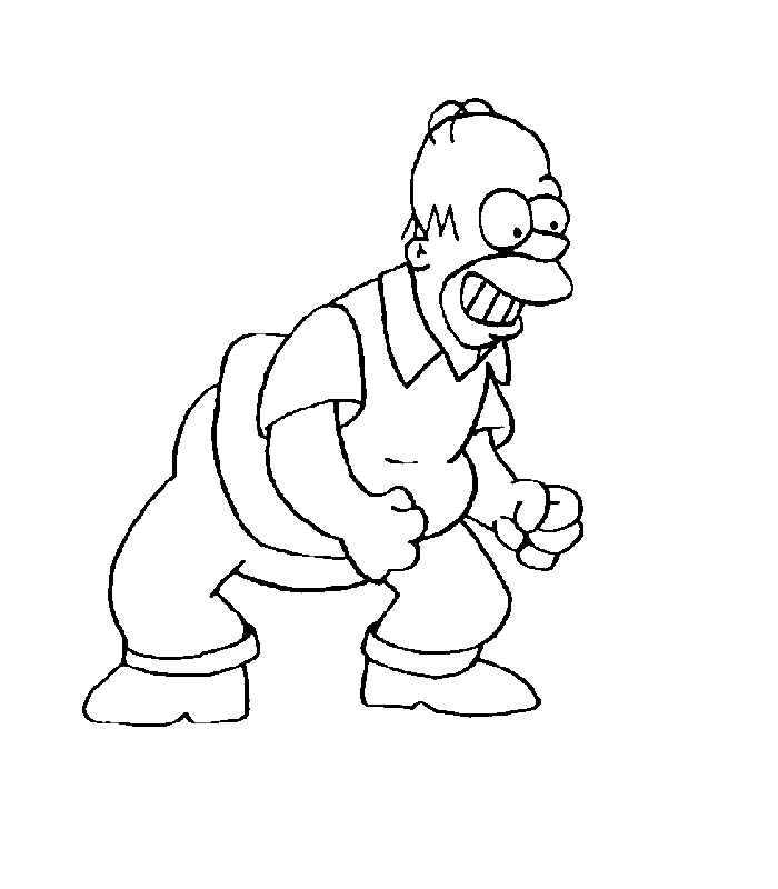 coloriage homer simpson